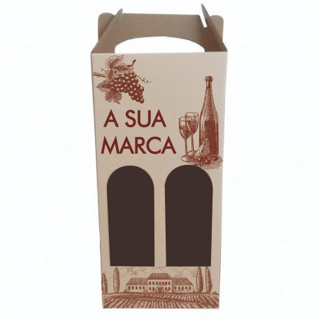 Caixa para 2 Garrafas de Vinho