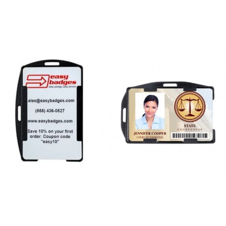 Crachá de Identificação Multi-posicional em Acrílico - Multipositional Acrylic Card Case