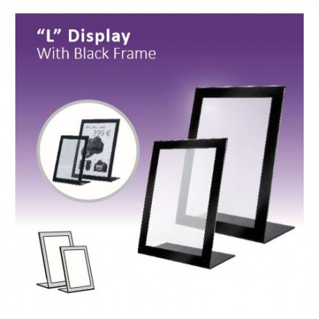 "L" Display with black frame