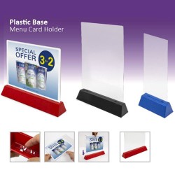 Plastic Base Menu Card