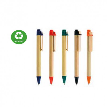 Caneta em cartão reciclado