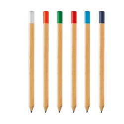Lápis de carvão com ponta colorida