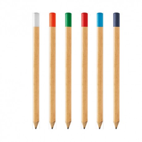 Lápis de carvão com ponta colorida